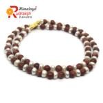 Pearl and Sun Stone Necklace Round