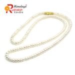 Natural Pearl Small Button Shape Necklace