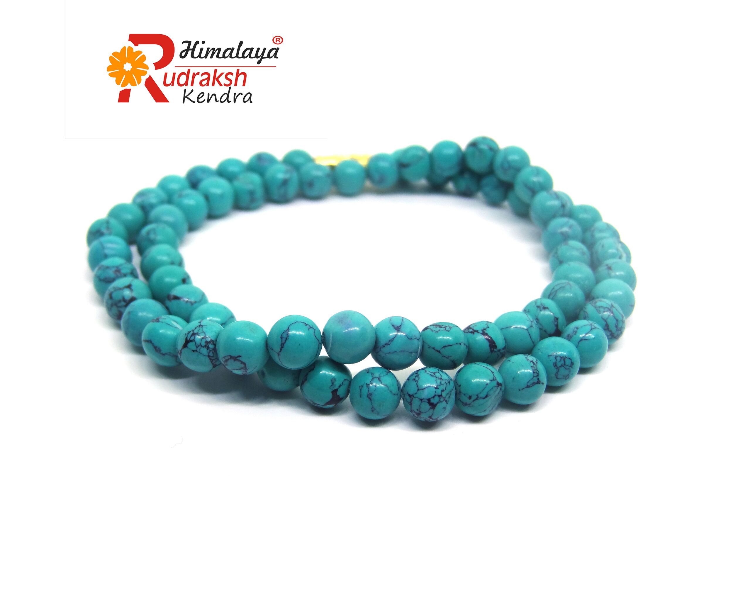 Turquoise ( Firoza ) Stone Necklace - Himalaya Rudraksha Kendra