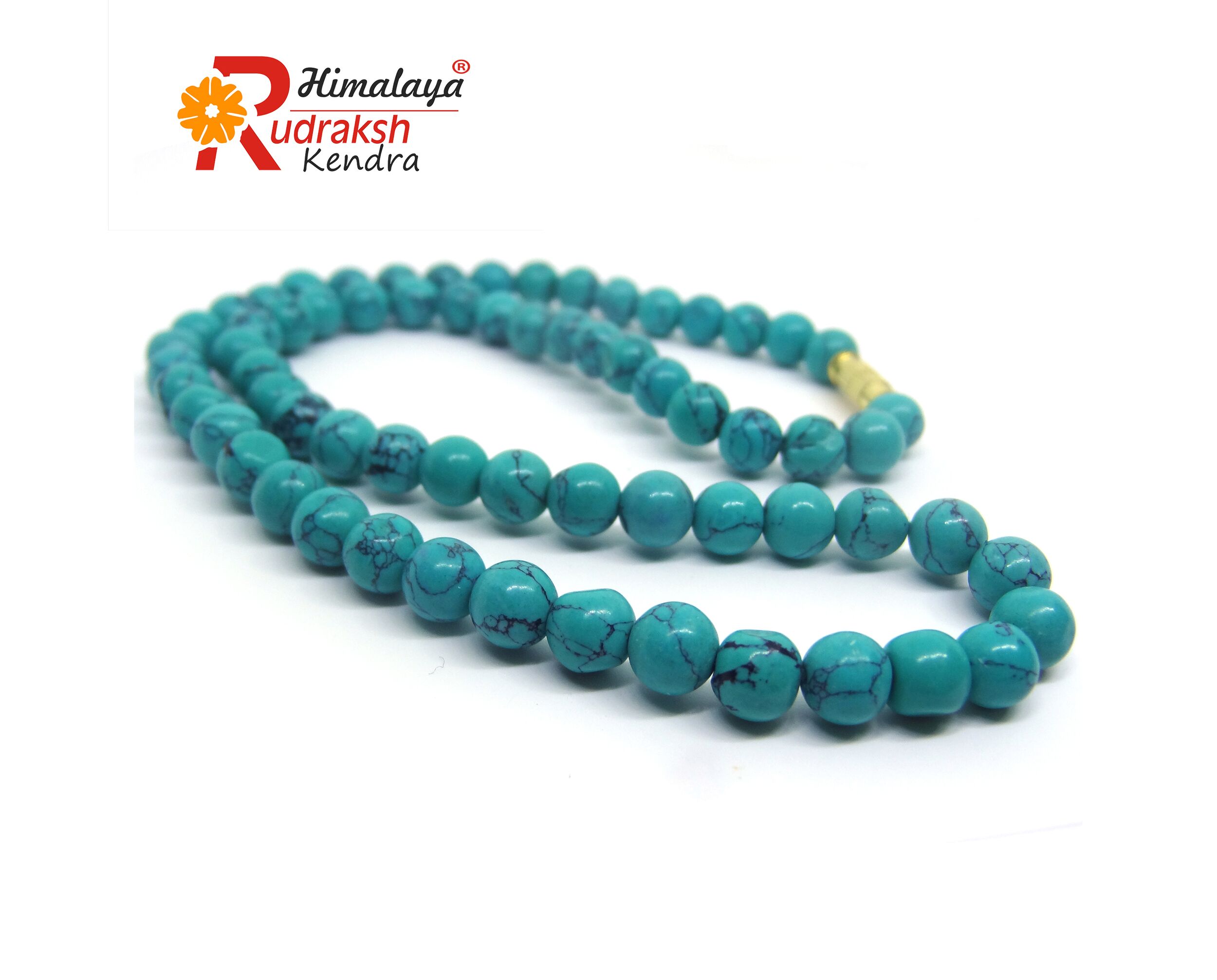 Turquoise ( Firoza ) Stone Necklace - Himalaya Rudraksha Kendra