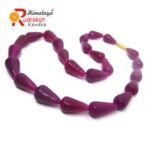 Pink Jade Cone Shape Necklace