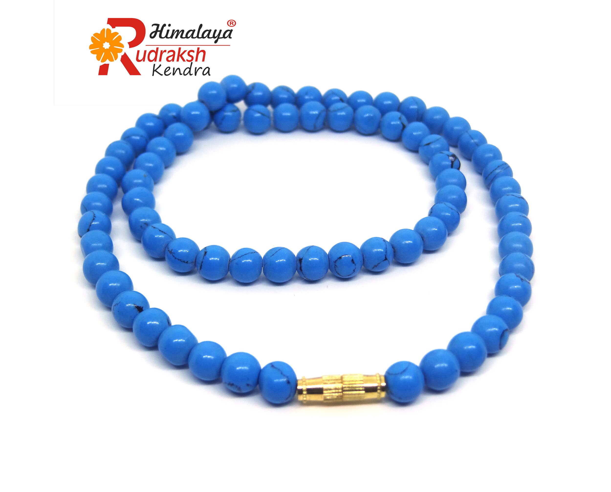 Turquoise ( Firoza ) Stone Necklace Blue – Himalaya Rudraksha Kendra