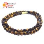 Tiger Stone Small Round Beads Necklace