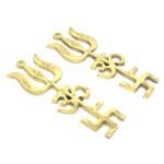 Trishul Om Swastika ( Trishakti ) in Asthadhatu