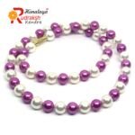 Imitation Pearl Necklace ( Pink and White )