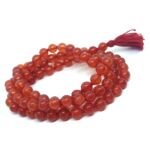Orange Agate Hakik 108 +1 Beads Mala / Rosary