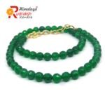 Green Jade Diamond Cut Necklace