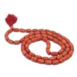 Italian Coral 65 Beads Rosary