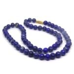 Lapis Lazuli Round Shape Necklace ( Small )