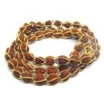 5 Mukhi Rudraksha Mala in Brass Wire String