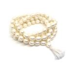 Natural Pearl 108 +1 Beads Mala Oval ( 8 MM )