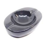 Natural Black Hakik / Agate Ashtray ( Oval Shape )