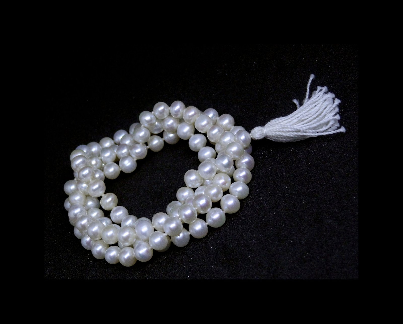 Natural Moti Mala 108 + 1 ( 7 MM ) Natural Moti Mala