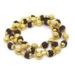 Rudraksha Mala in Designer Brass Cap