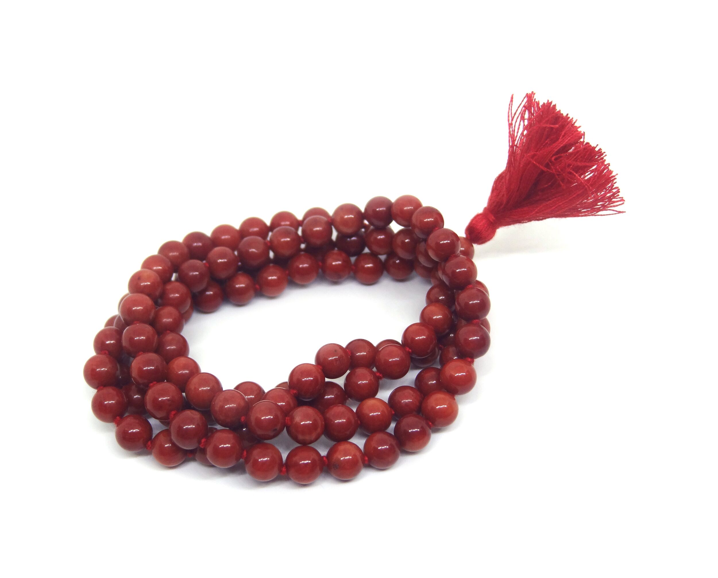 Coral ( Moonga ) 108+1 Beads Mala – Himalaya Rudraksha Kendra