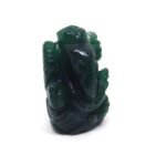 Green Jade Ganesha Idol for Locket / Pendant