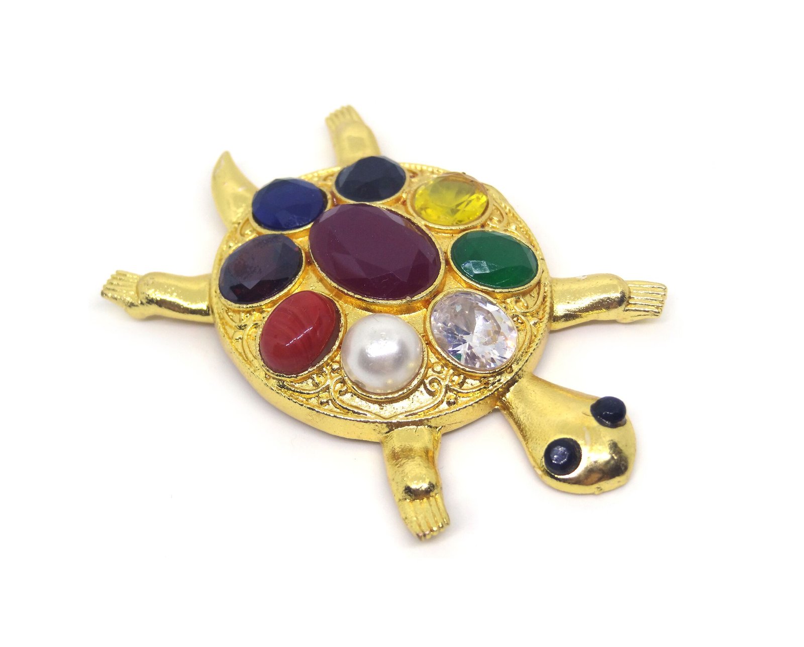 DSC06530 copy Navratna Tortoise ( kacchua ) in Brass