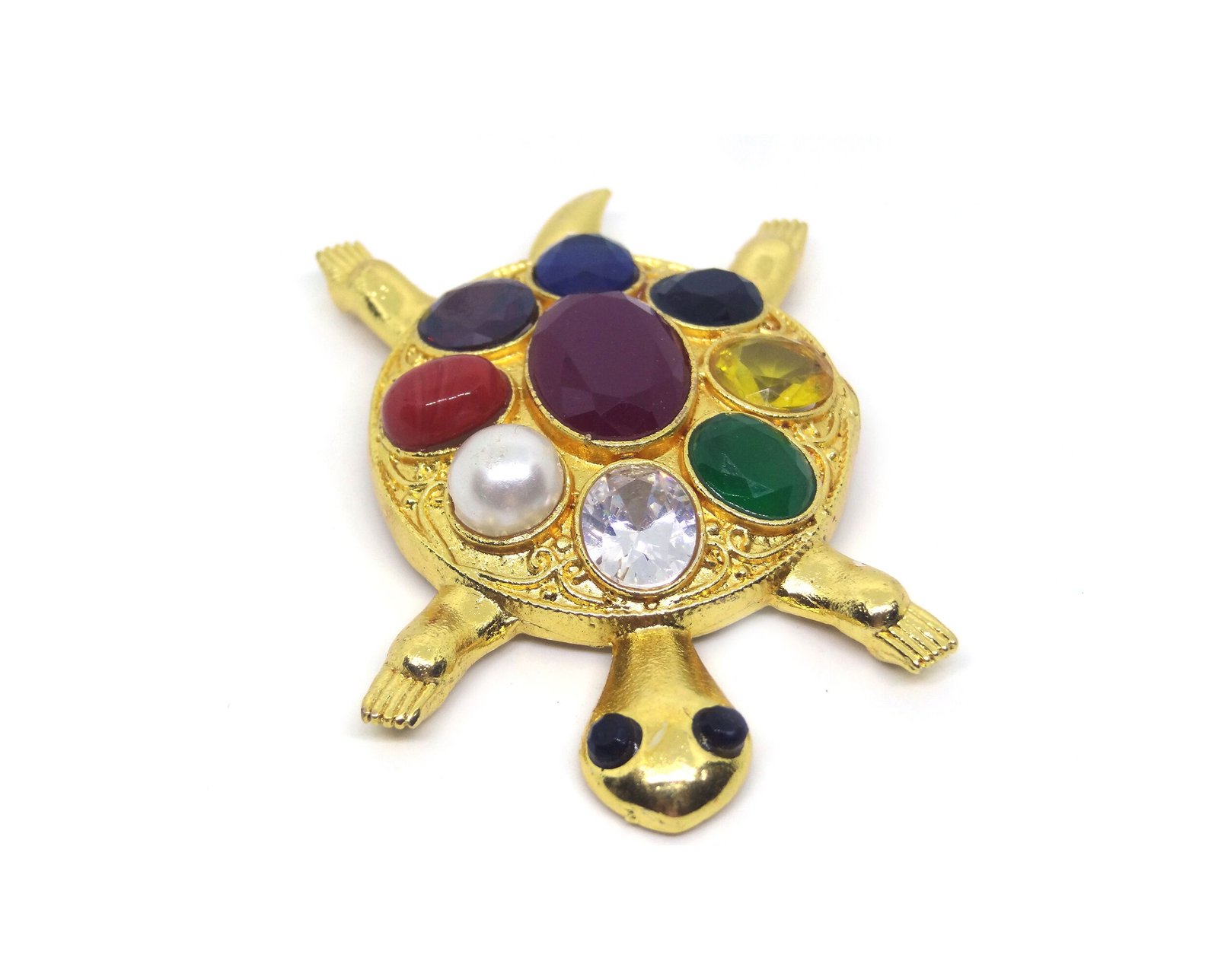 DSC06531 copy Navratna Tortoise ( kacchua ) in Brass