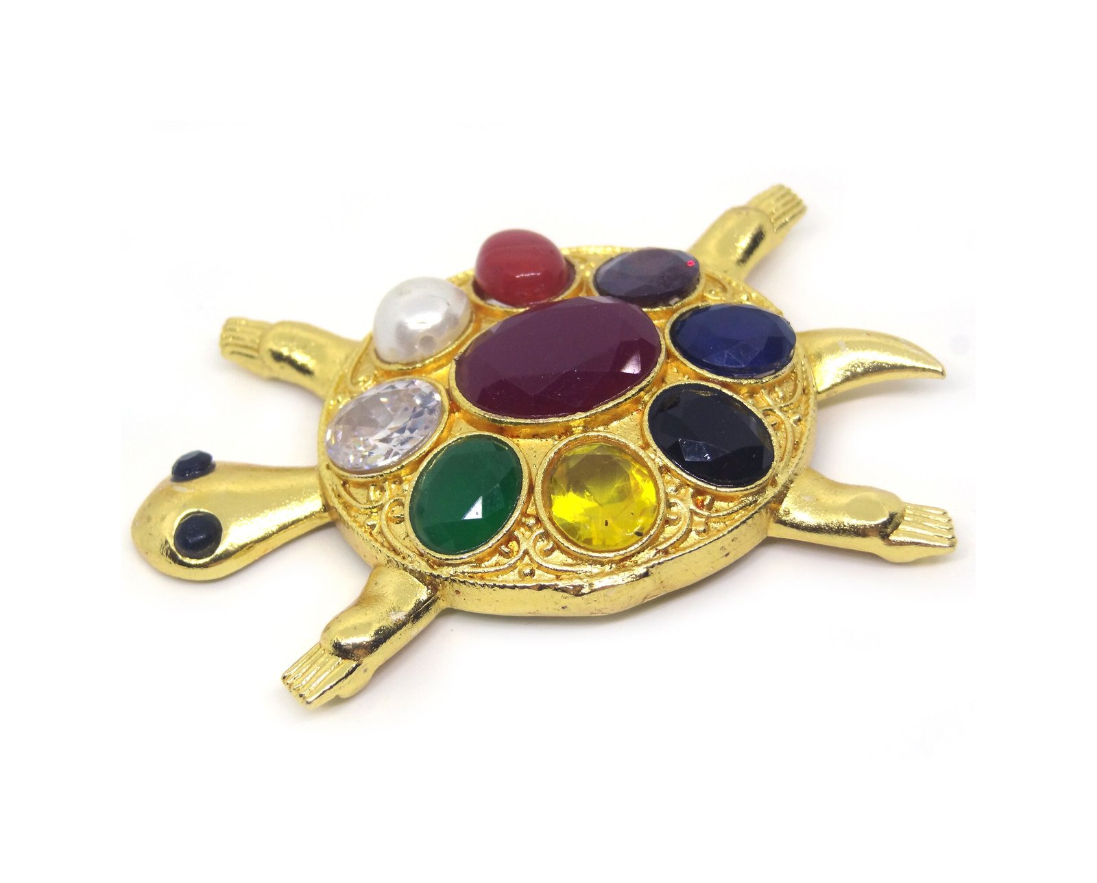 DSC06532 copy Navratna Tortoise ( kacchua ) in Brass