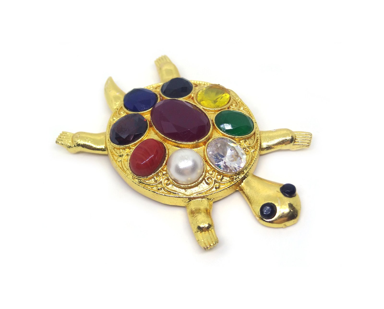 DSC06534 copy Navratna Tortoise ( kacchua ) in Brass
