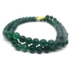 Green Jade Round Necklace ( 5.5 MM )