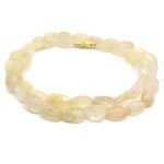 Natural Oval shape Yellow Hakik Agate Necklace