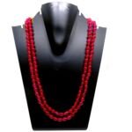 Pink Jade Double Strand Necklace