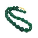 Green Jade Pear Shape Necklace ( 12 MM )