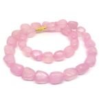 Rose Quartz Tumble Shaped Necklace