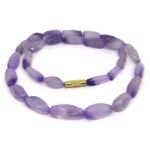 Amethyst Tumble Shaped Light Color Necklace