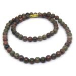 Green And Red Jade Round Shape Necklace