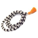 Rudraksha Mala 54 + 1 Beads in Silver Caps