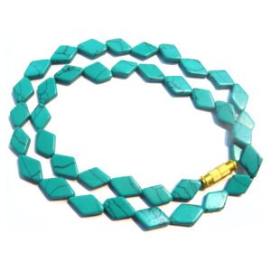 Turquoise ( Firoza ) Stone Necklace Square Shape