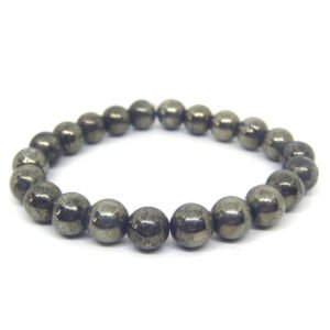 Natural Pyrite Stone Bracelet Stretchable