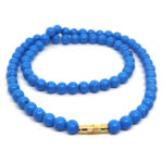 Turquoise ( Firoza ) Stone Necklace Blue